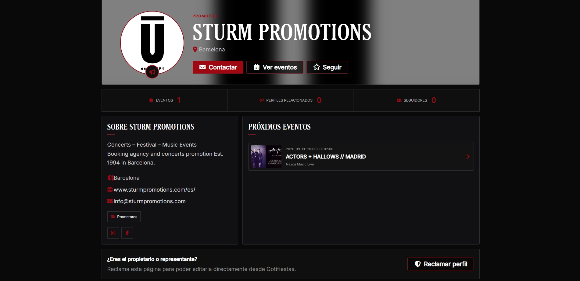 Reclamar Promotor