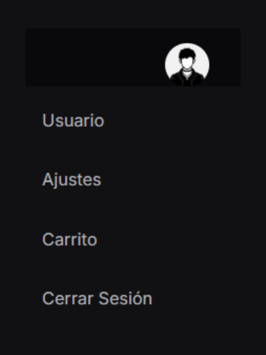 Menú Ajustes