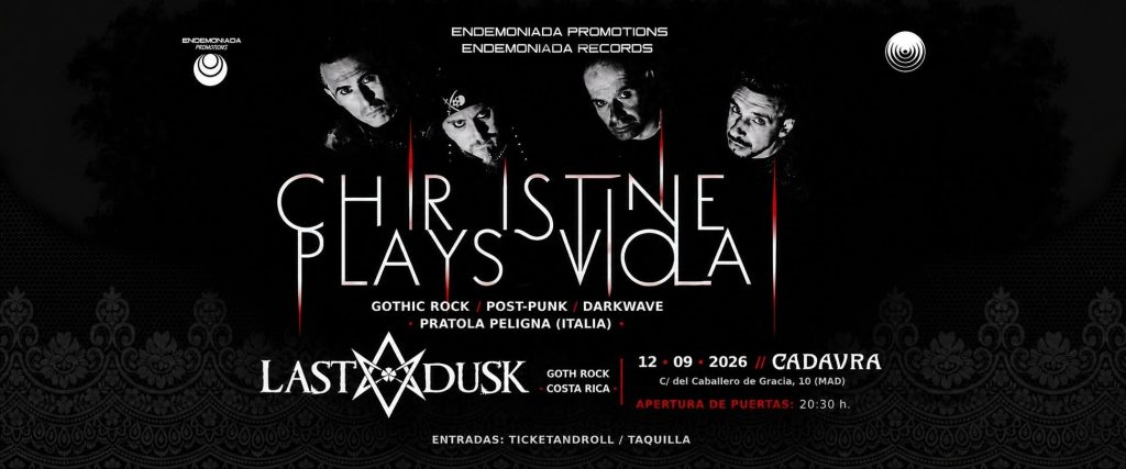 CHRISTINE PLAYS VIOLA – LAST DUSK (GOTH ROCK) – MADRID.